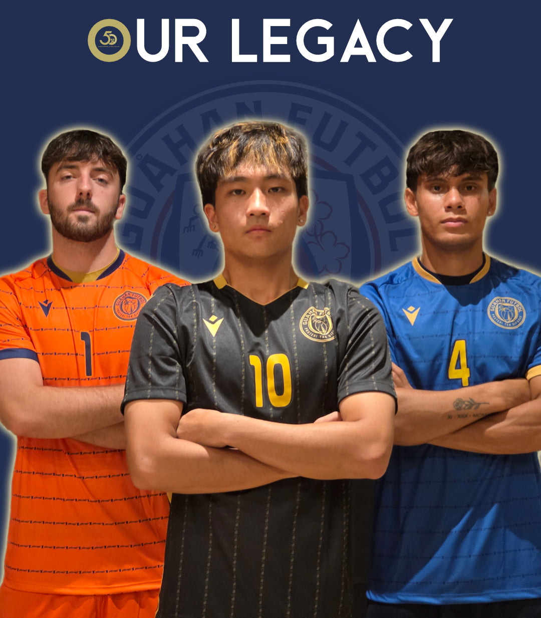 Celebrate 50 Years of History:  Guam National Team Limited Edition Black Jersey (3 of 3 Series)