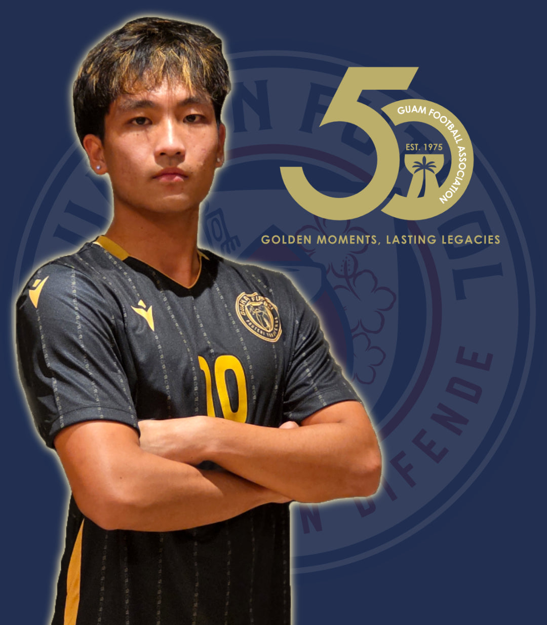 Celebrate 50 Years of History:  Guam National Team Limited Edition Black Jersey (3 of 3 Series)